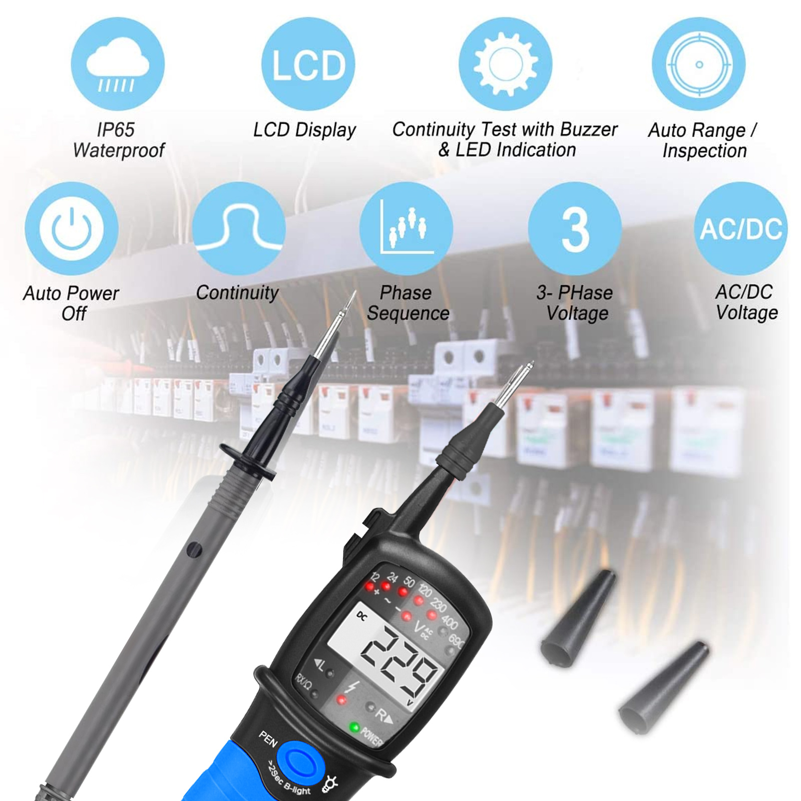 Probador de voltaje CA/CC Pant - Power Supply Tester reseña y precio