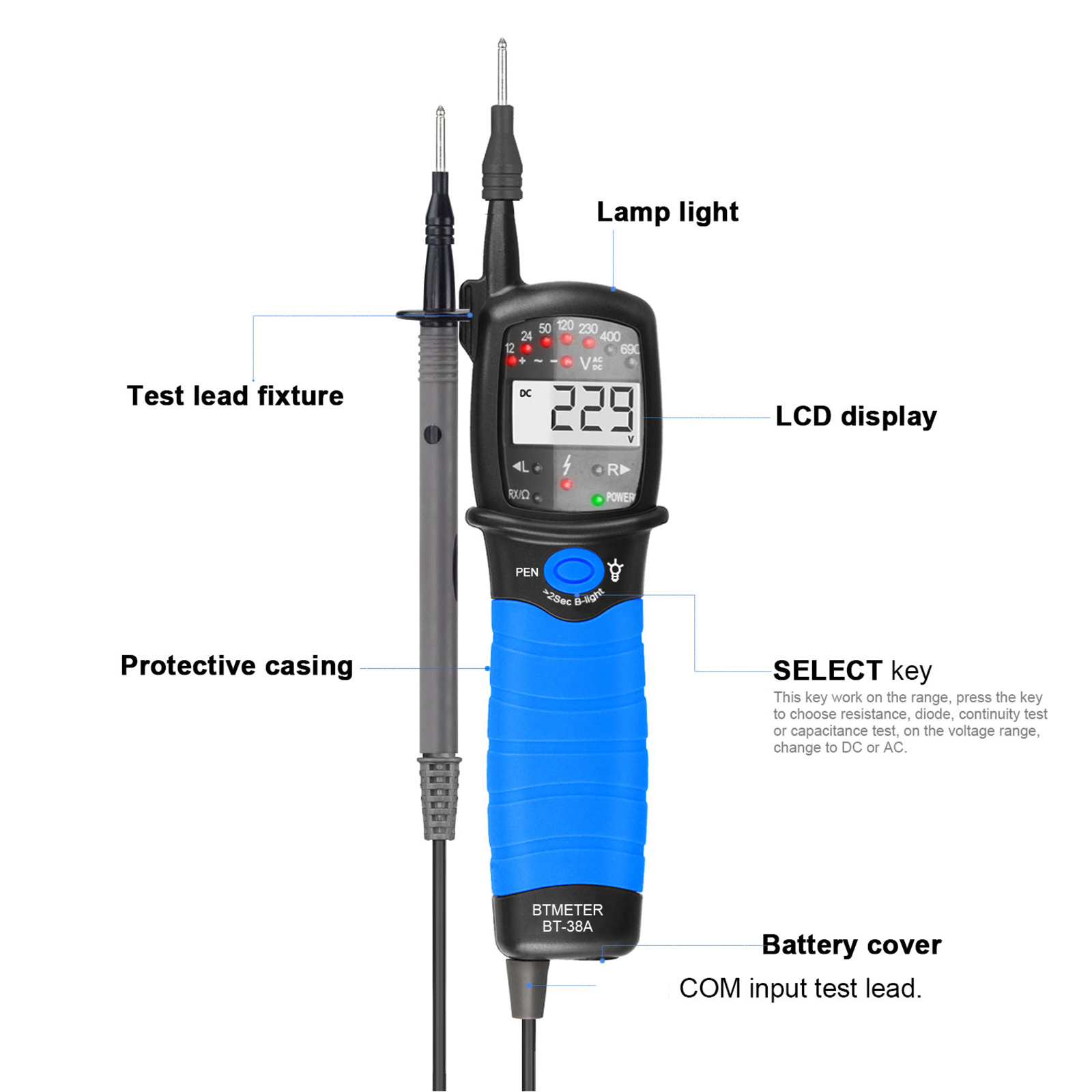 Probador de voltaje CA/CC Pant - Power Supply Tester reseña y precio